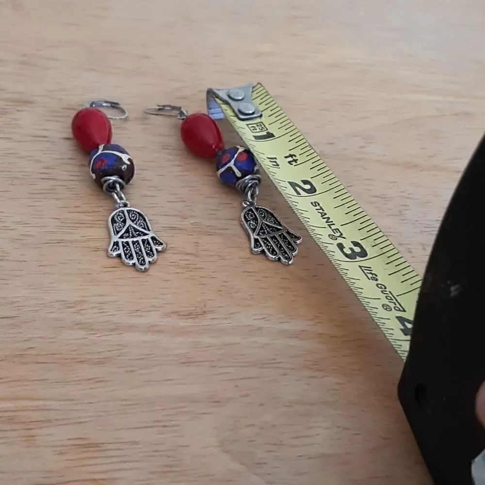 Handmade dangle earrings   - Picture 4 of 4